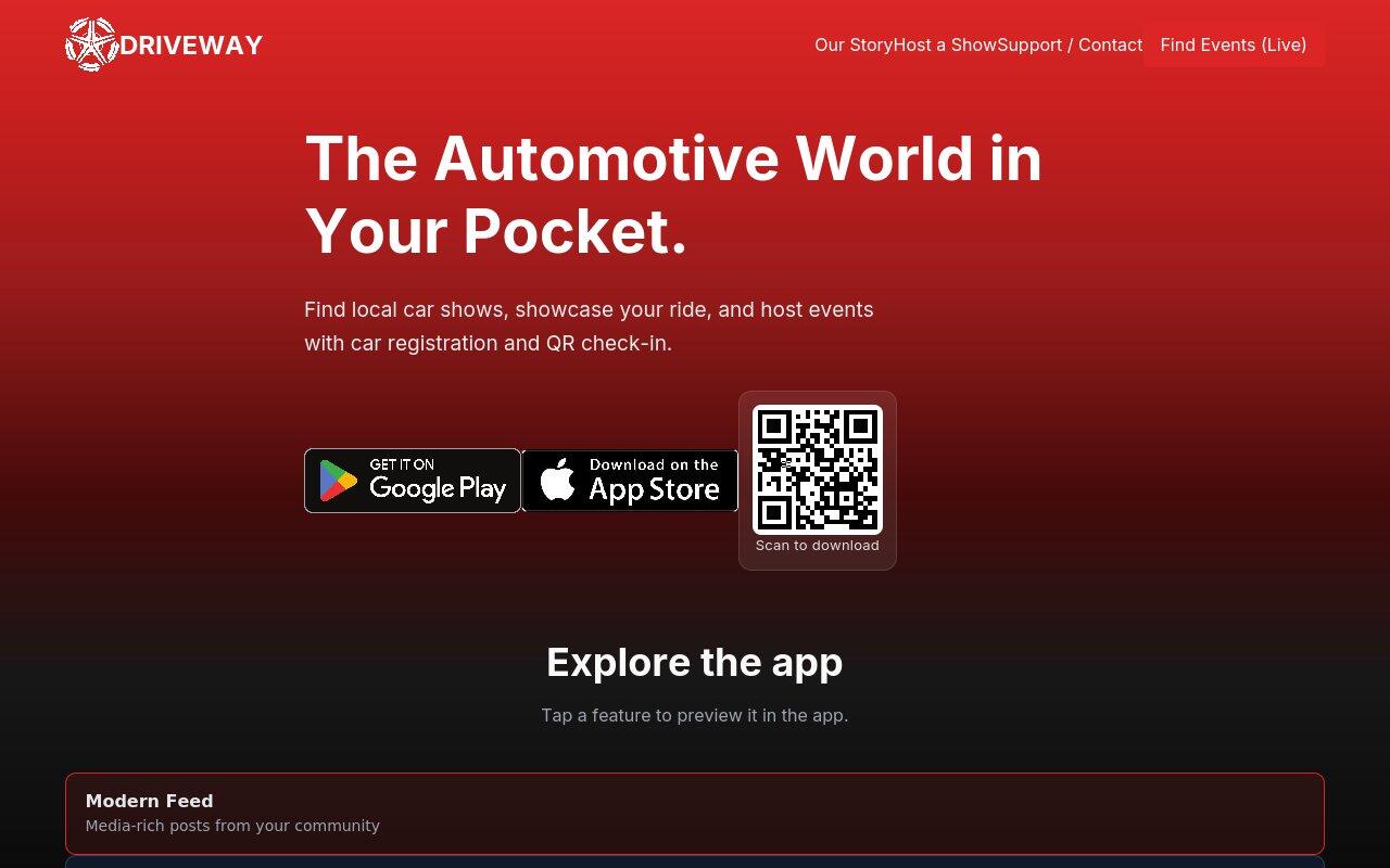 Driveway App Website