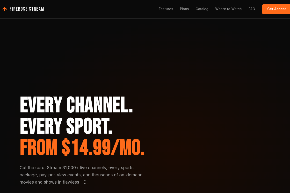 Fireboss Stream website