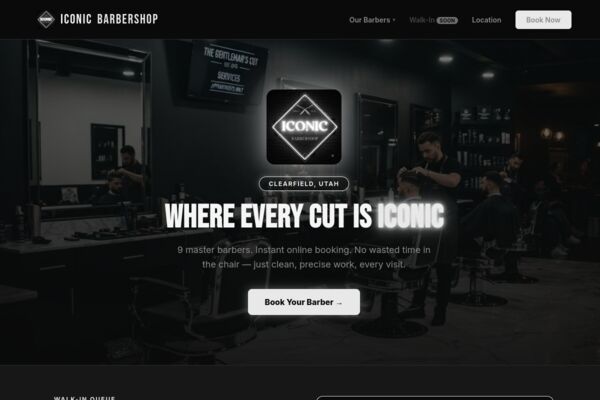 Iconic Barbershop website
