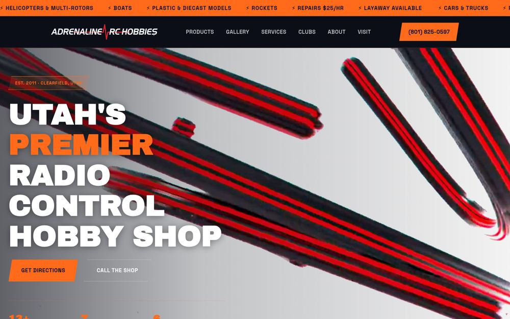 Adrenaline R/C Hobbies website