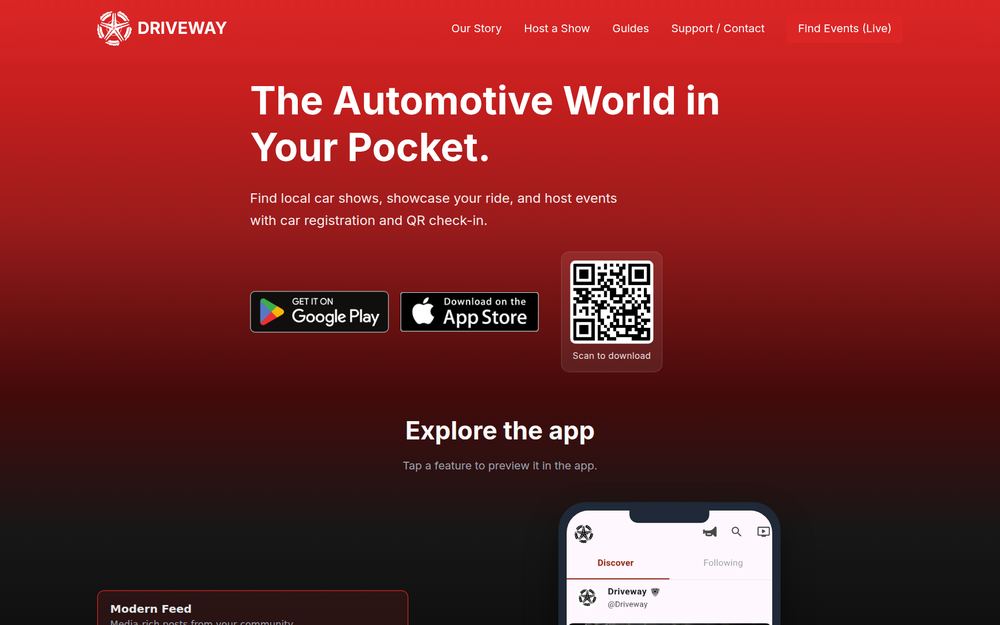 Driveway App website