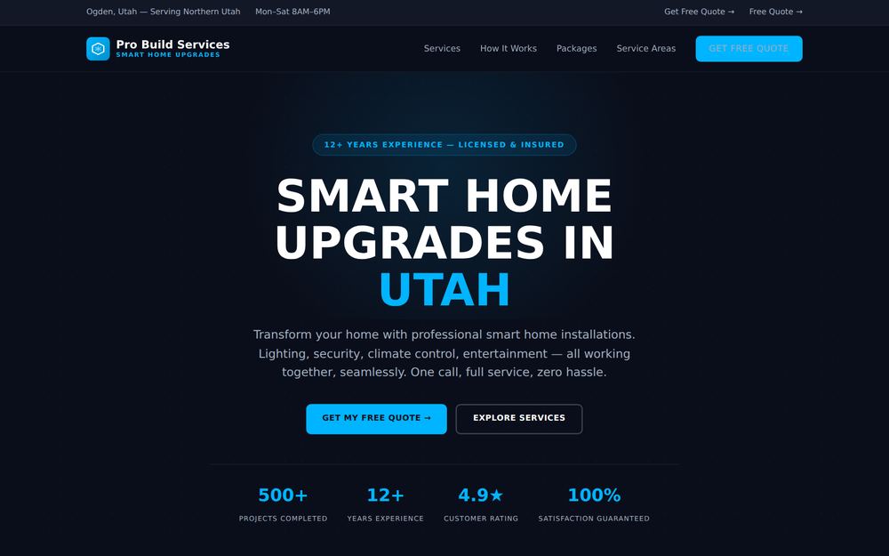 ProBuild Services website