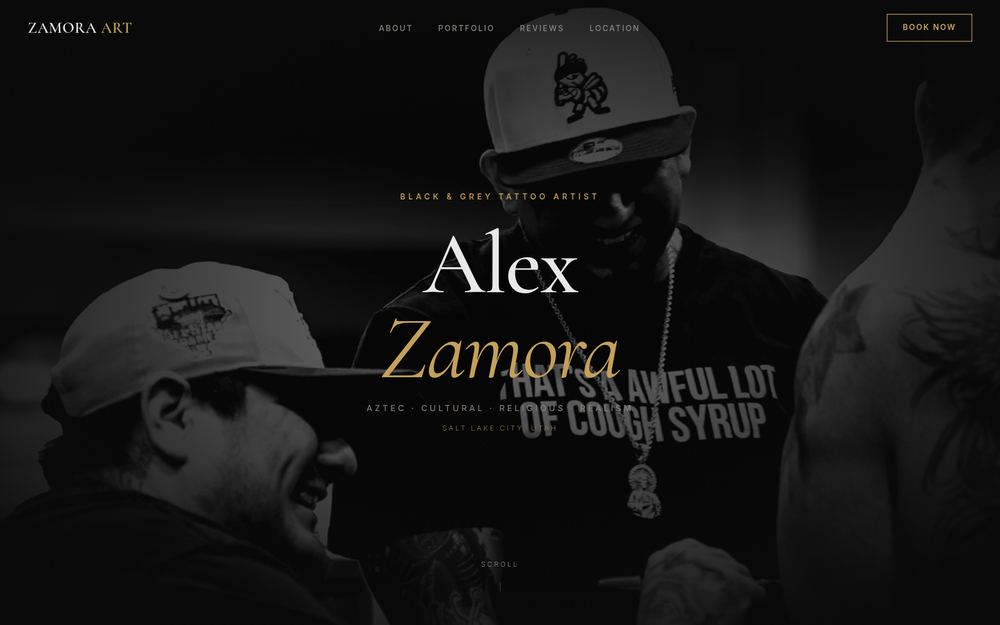 Alex Zamora Tattoo website